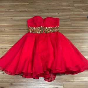 Blush Prom Juniors Red Formal Dress Size 2